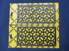 2 Grilles fonte rectangulaires aération ventilation 24x12 cm neuf