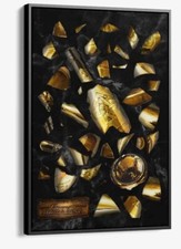 Tableau bouteille cassé, cannettes résine époxy