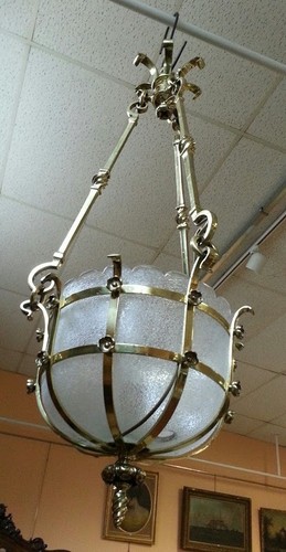 Suspension bronze doré vasque - suspension,