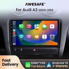 Carplay Android Sans fil Écran tactile Autoradio Pour Audi A3 8P 2003-2013 64Gb
