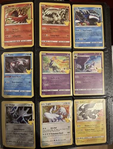 Lot cartes pokémon au - de,
