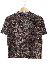 ZARA TRAFALUC Top à col roulé Dames Haut T EU 36 noir-brun-blanc