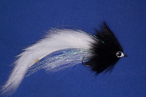 Mouche streamer blanche noir - mouche,