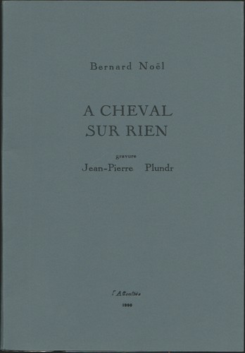 Bernard noël cheval - cheval, sur