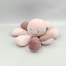 Doudou pieuvre poulpe rose