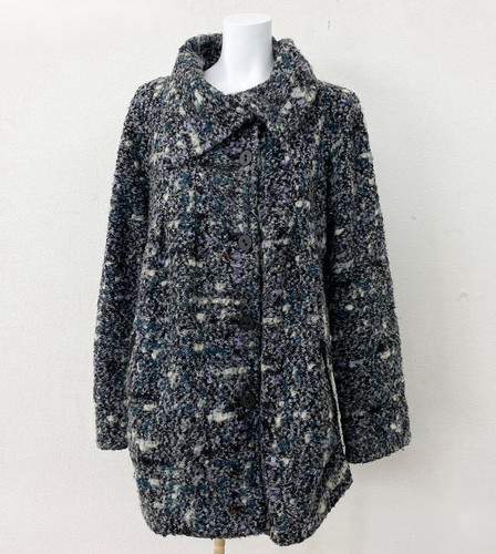 Manteau court col laine - manteau, à