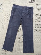 Pantalon bleu vêtement de travail français vintage années 50 60