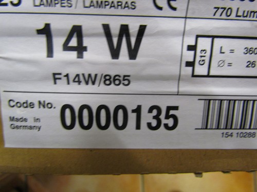 Sylvania f14w 865 lumière - f14w/865, du