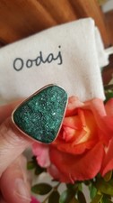 Incroyable Bague malachite brute très rare. Argent 925. De chez Oodaj. Guérison