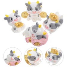 4 Pcs Mini Figurines De Vache