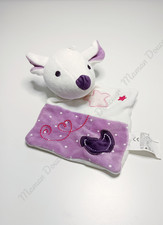 Doudou Plat Souris Blanc