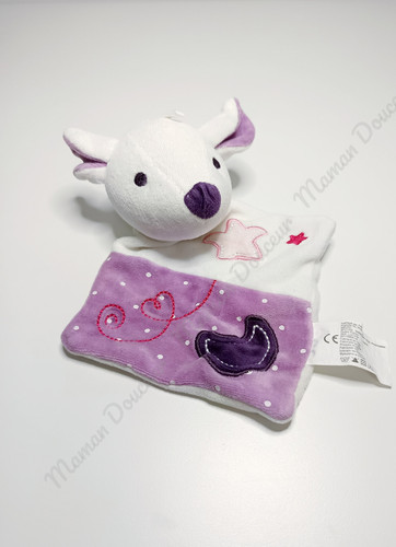 Doudou plat souris blanc - doudou,