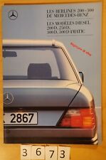 MERCEDES W124 200 D/ 250 D/ 300 D/ 300 D 4MATIC Prospectus Fr 40 pages 08/1987