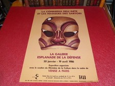 COLL.J. LE BOURHIS BALLET DANSE AFFICHE MASQUES DES SARTORI COMMEDIA 1986 VENISE