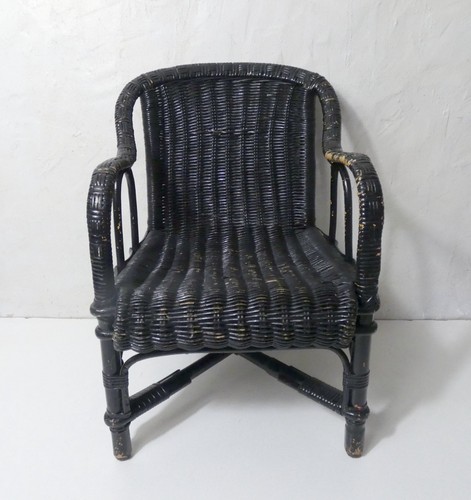 Ancien fauteuil rotin - fauteuil,