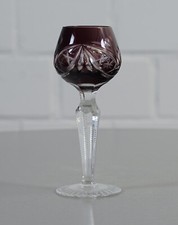 Verre à liqueur romain Nachtmann cristal au plomb violet taillé à la main ver...