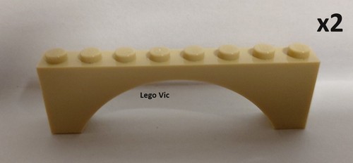 Lego 3308 arch 1x8x2 tan - lego, x2