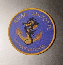 écusson TDM Troupes De Marine RSMA Mayotte  Bleu Les Sous-officiers