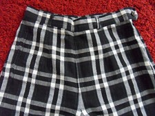 Pantalon écossais noir et blanc FABRIC & MODEL T38 TBE