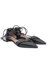 ZARA WOMAN Ballerines à lacets Dames Ballerines T EU 38 noir élégant