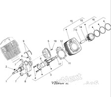 Moto Guzzi Droit Ou Gauche Cylindre Piston 2012-2013 Nevada 2012-2015 V7 B063465