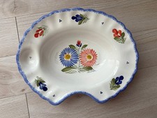 PLAT A BARBE en FAIENCE de