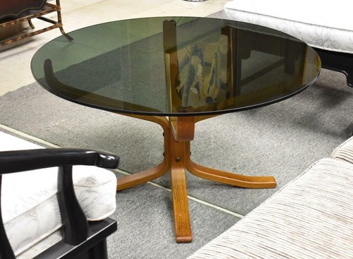 Century modern round teak - m,
