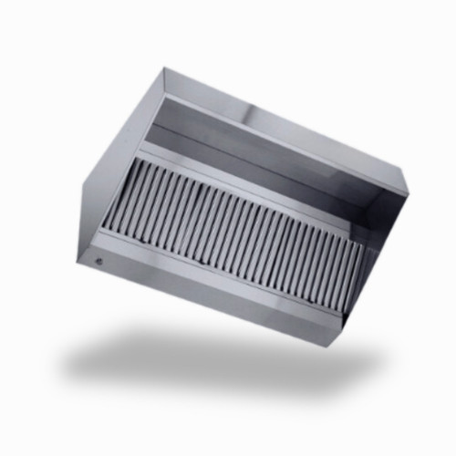 Hotte adossée trapèze inox - hotte,