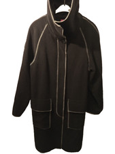 Manteau noir femme à col