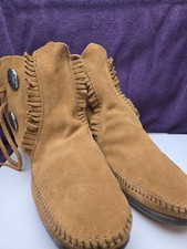 Minnetonka Brown Suede Ankle