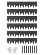 VEVOR Bordure Paysagère Jardin Acier Résistant à Rouille 6PCS 1016x203 mm Noir