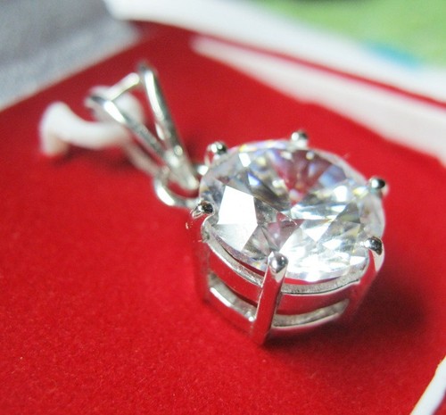 Pendentif solitaire argent - pendentif, en