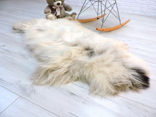 Tapis laine réel crème - tapis, en