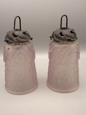 SCHNEIDER.Belle paire de tulipes anciennes ART DECO en verre pressé-moulé .