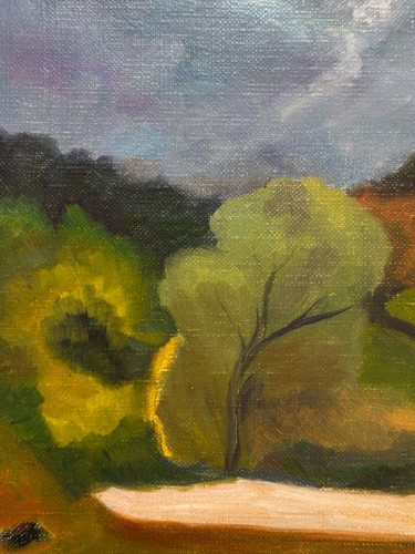 Tableau ancien huile paysage - ancien,