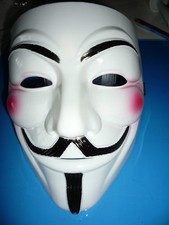 MASQUE ANONYMOUS V POUR VENDETTA GUY FAWKES DEGUISEMENT EN STOCK