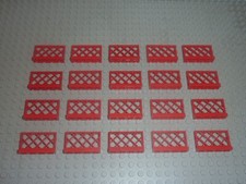 20 x Barrière LEGO Red Fence ref 3185 / set 9650/1074/704/994/4556/6376/346/7822