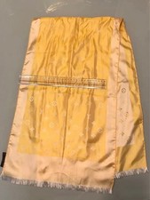 Echarpe étole jaune soie