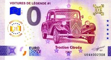 03 SAINT-GERAND-LE-PUY Traction Citroën, 2025, Anniversaire,Billet Euro Souvenir