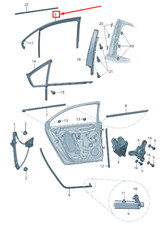 Guide de vitre de porte