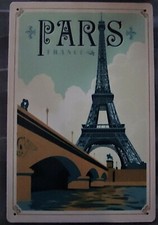 Plaque métal PARIS FRANCE