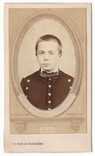 Portrait Garcon collège Sainte Barbe des Champs Fontenay Photo CDV circa 1864