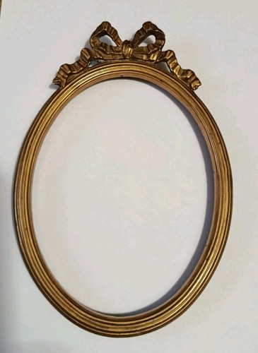 Cadre oval ancien bois - oval,