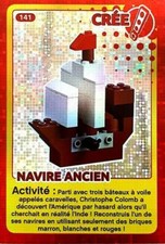 Crée Ton Monde Carte Lego 2018 Auchan N° 141 Navire Ancien