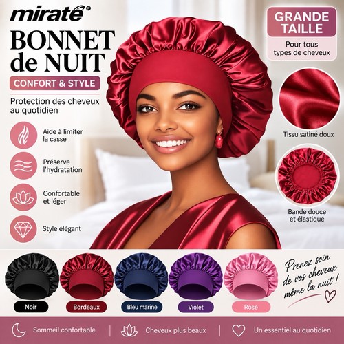 Bonnet nuit effet satin - bonnet,