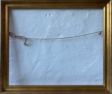 Cadre Photo Doré Art Déco Mi-Siècle Profil Cadre 81 X 67 Cm Antique Stuc Bois