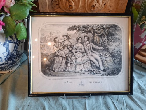 Lithographie ancienne becquet - lithographie,
