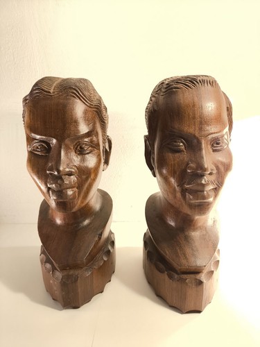 Déco deux tetes africaines - déco,
