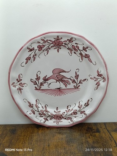 Assiette decor oiseau - decor,