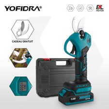 Sécateur Électrique Sans Fil 2 Batteries Cisaille Outil de Jardin Coupe Branche